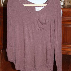 Women Long Sleeve Shirt - Pure Good - Size Large - Purple